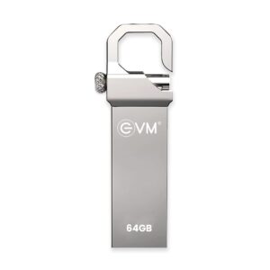 EVM EnStore Metal USB 2.0 Flash Drive - High Read Speeds up to 15MB/s & Write Speeds up to 8MB/s - Durable Metal Casing - Ideal for Data Transfer & Storage