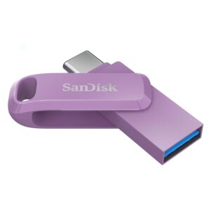 SanDisk Ultra Dual Go Type-C Drive OTG, Upto 400MB/S, Pendrive,usb3.2_gen_1 Lavender, 5Y Warranty (SDDDC3-256G-I46LPD)